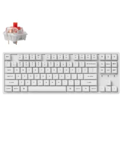 Геймърска механична клавиатура Keychron K8 Pro White QMK/VIA TKL K Pro(Hot Swappable) Red Switch RGB Backlight
