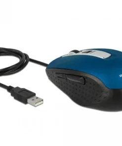 Мишка за компютър оптична DeLock USB-A 5 бутона  Синя