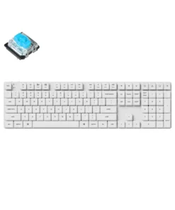 Геймърска механична клавиатура Keychron K5 Pro White QMK/VIA Full-Size Hot-Swappable Low-Profile Gateron Blue