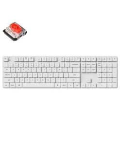 Геймърска механична клавиатура Keychron K5 Pro White QMK/VIA Full-Size Hot-Swappable Low-Profile Gateron Red Switches