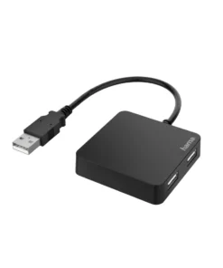 USB хъб HAMA 4 портов USB 2.0 480 Mbit/s Черен