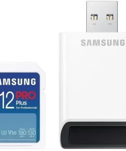 Карта памет Samsung PRO Plus SD Card 512GB USB Четец Бяла