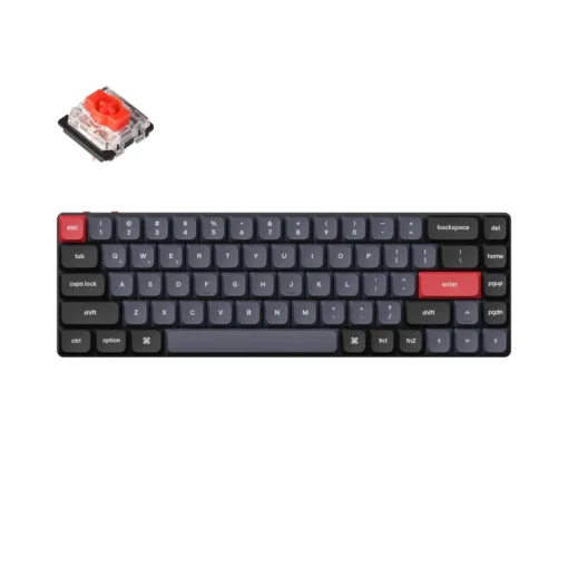 Геймърска Механична клавиатура Keychron K7 Pro QMK/VIA 65% Hot-Swappable Low Profile Gateron Red Switch RGB