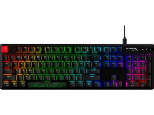 Геймърскa механична клавиатура HyperX Alloy Origins PBT HyperX Aqua суичове RGB