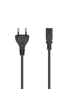 Захранващ кабел HAMA 200732 Euro-plug 2pin(IEC C7) женско 1.5 m Черен
