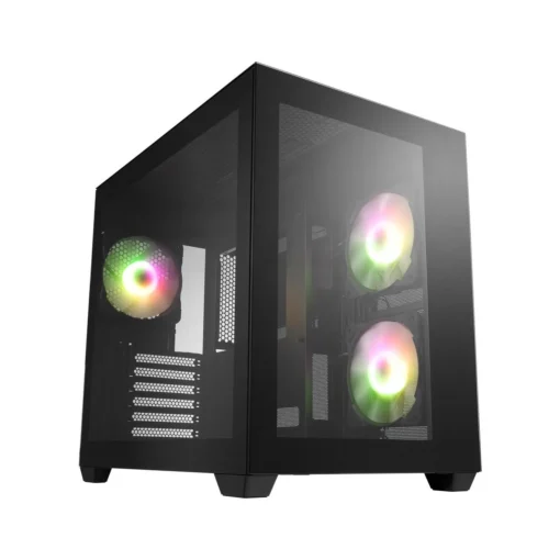 Кутия за компютър FSP CMT380 Black ARGB TG ATX Mid Tower Черна