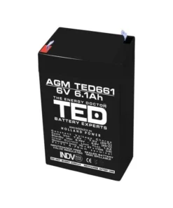 Оловна Батерия TED ELECTRIC 6V 6.1Ah 70/ 47/ 100 mm AGM