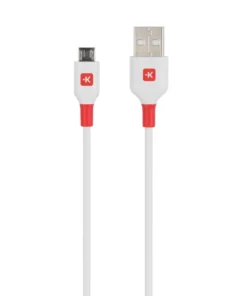 Кабел Skross micro-USB - USB-A 2.0 мъжко 1.2м Бял
