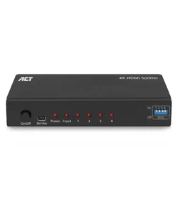 HDMI Сплитер ACT AC7831 1 вход 4 изхода. 4K Черен