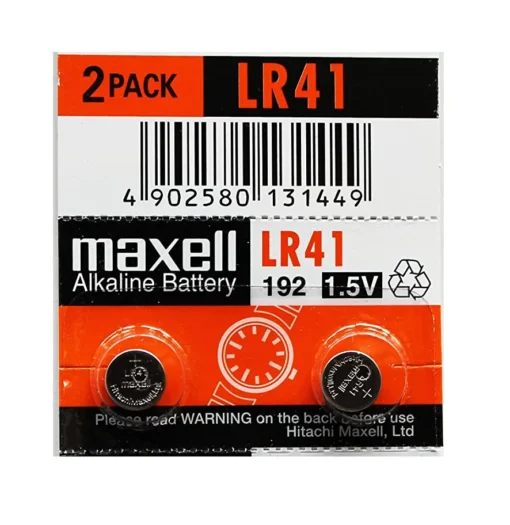 Бутонна микроалкална батерия LR41 /AG3/ 2бр. 155V в опаковка