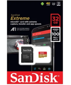 Карта памет Sandisk Extreme microSDHC Card 32GB SD Adapter Class 10 U3