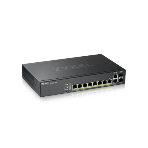 Суич ZyXEL GS-2220-10HP 10 портов Layer2+ 8x Gigabit PoE + 2x Gigabit combo (RJ45/SFP)