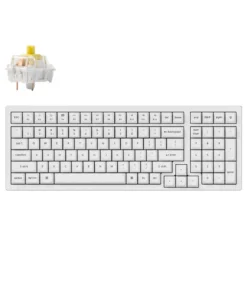Геймърска Механична клавиатура Keychron K4 Pro White Hot-Swappable Full-Size K Pro Banana Switch White