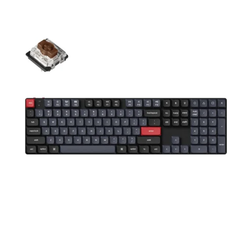 Геймърска механична клавиатура Keychron K5 Pro QMK/VIA Full-Size Low-Profile Gateron(Hot Swappable) Brown Switches