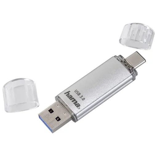 USB памет HAMA Тип USB-C Laeta 64GB USB 3.1 Type-C Сребрист