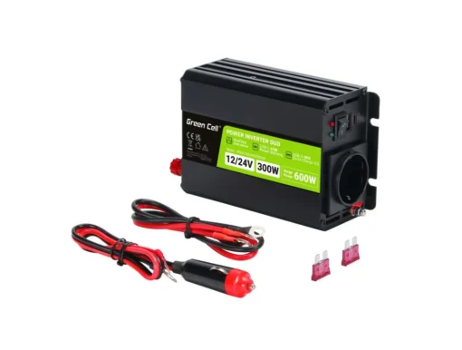 Инвертор GREEN CELL PRO DUO 12V/24V to /220 V  DC/AC 300/600W INVGC1224M300DUO   Модифицирана