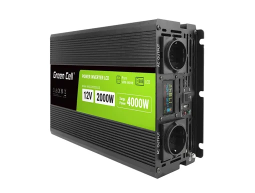Инвертор PRO  GREEN CELL 12/220V DC/AC 2000W/4000W INVGCP2000LCD  LCD Чиста