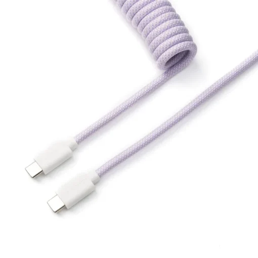 Кабел за клавиатура Keychron Coiled Aviator Straight Custom USB Cable USB-C - USB-C Light