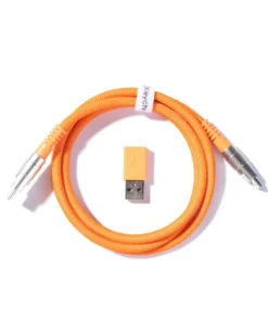Кабел за клавиатура Keychron Double-Sleeved Geek USB-C - USB-C Orange