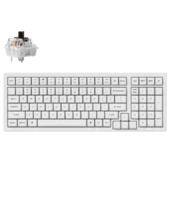 Геймърска Механична клавиатура Keychron K4 Pro White Hot-Swappable Full-Size K Pro Brown Switch White
