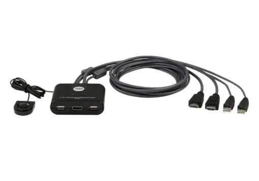 Превключвател KVM ATEN CS22HF Дву портов USB HDMI