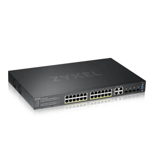 Суич ZyXEL GS-2220-28HP 24 портов Layer2+ 24x Gigabit PoE + 4x Gigabit combo (RJ45/SFP)