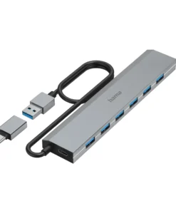 HAMA 7-портов хъб USB 3.2 Gen 1 5 Gbit/s вкл. USB-C адаптер