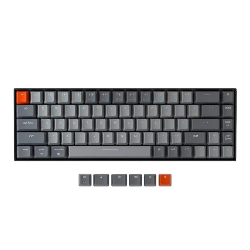 Геймърска Механична клавиатура Keychron K6 Hot-Swappable 65% Gateron Blue Switch RGB LED