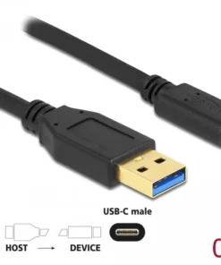 Кабел Delock USB-C мъжко - USB 3.2 A мъжко 0.5 м