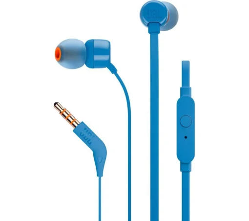 Слушалки JBL T110 In Ear Син