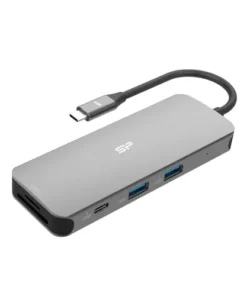 Докинг станция Silicon Power SR30 8 в 1 USB-C HDMI 4K USB 3.2 Ethernet Port MicroSD