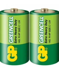 Цинк карбонова батерия GP 14G-S2 Greencell R14 2 бр. в опаковка / Shrink