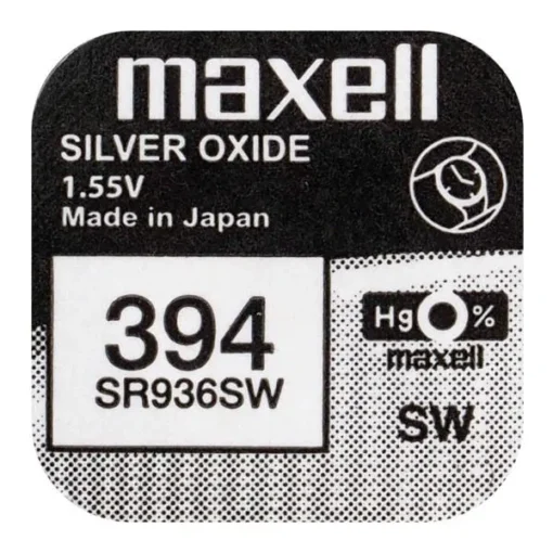 Бутонна батерия сребърна MAXELL SR936 SW /AG9/ 394 1.55V