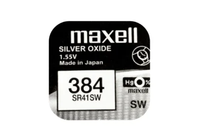 Бутонна батерия сребърна MAXELL SR41 SW /384/ AG3   1.55V