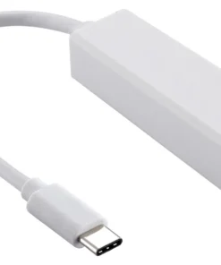 Мрежови адаптер Estillo 10/100 Mbps USB-C 2.0 към RJ45 Бял