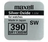 Бутонна батерия сребърна MAXELL SR1130 SW /AG10/ 389/390/  1.55V