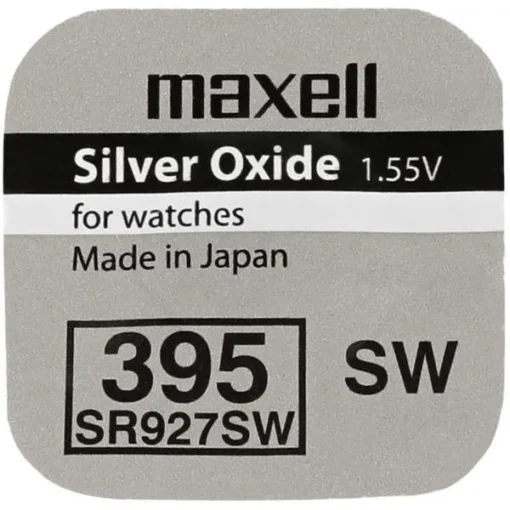 Бутонна батерия сребърна MAXELL SR927 SW /395/399/  AG7   1.55V