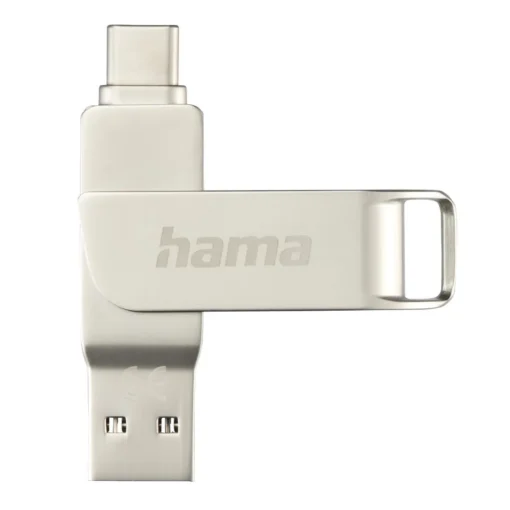 HAMA Флаш памет "C-Rotate Pro" USB-C 3.1/3.0 128GB 100MB/s сребрист