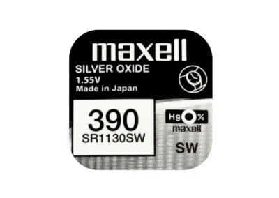 Бутонна батерия сребърна MAXELL SR1130 SW /AG10/ 389/390/  1.55V