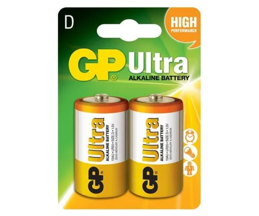 Алкална батерия GP ULTRA LR20 /2 бр. в опаковка/ 1.5V GP-BA-13AU21-SB2