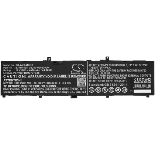 Батерия за лаптоп ASUS UX310 UX410A B31N1535  CS-AUX410NB 111V 4400mAh CAMERON SINO