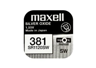 Бутонна батерия сребърна MAXELL SR1120 SW /381/391/  AG8   1.55V