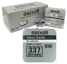 Бутонна батерия сребърна MAXELL SR416 SW 1.55V /337/   1.55V
