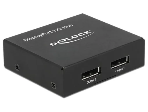 Сплитер DeLock DisplayPort 1.2 Splitter 1 x DisplayPort in - 2 x DisplayPort out 4K