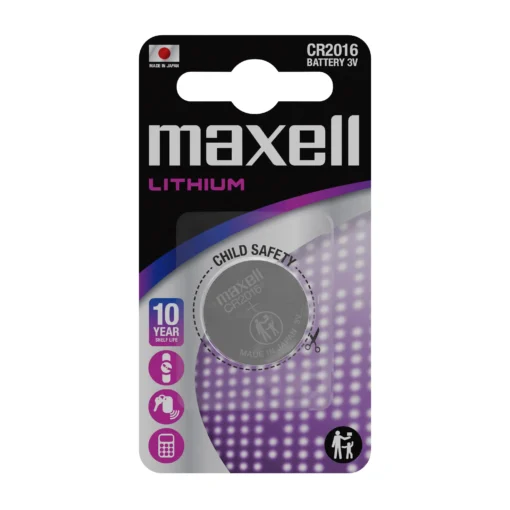 Бутонна литиева батерия MAXELL CR2016 3V