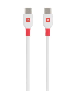 Кабел Skross USB-C - USB-C 2.0 мъжко 2.0 м Бял