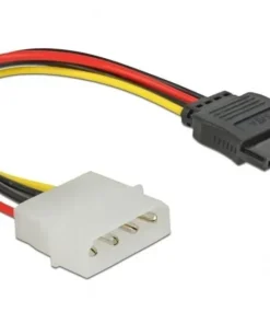 Кабел DeLock Molex 4 pin към SATA 15 pin 12 cm