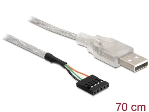 Кабел DeLock USB 2.0-A - pin header 70 cm