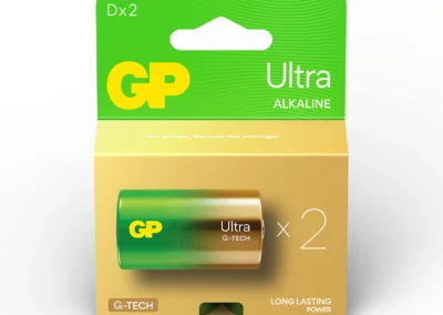 Алкална батерия GP ULTRA LR20 /2 бр. в опаковка/ 1.5V GP-BA-13AU21-SB2