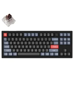 Геймърска Механична клавиатура Keychron V3 TKL Knob QMK Carbon Black Keychron K Pro Brown Switch RGB